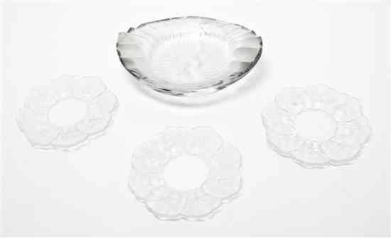 Appraisal: A Set of Three Lalique Molded and Frosted Glass Dishes