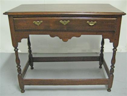 Appraisal: William and Mary poplar dressing tableThe rectangular top with molded