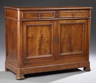 Appraisal: French Louis Philippe Carved Cherry Sideboard t French Louis Philippe