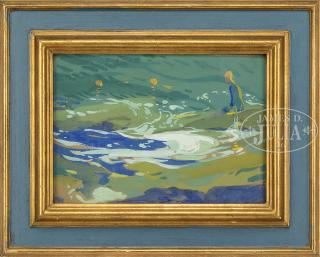 Appraisal: PERCY F ALBEE American - BATHERS Gouache on paper Housed