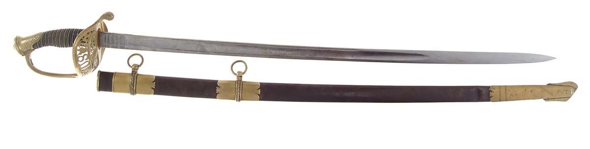 Appraisal: EXTREMELY NICE INSCRIBED CIVIL WAR MODEL STAFF FIELD OFFICERS SWORD