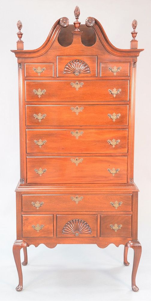 Appraisal: Beacon Hill Collection custom mahogany Queen Anne style highboy in