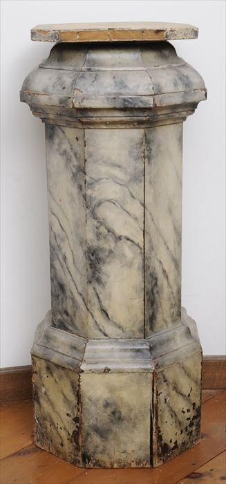 Appraisal: VICTORIAN FAUX MARBLE PEDESTAL x in