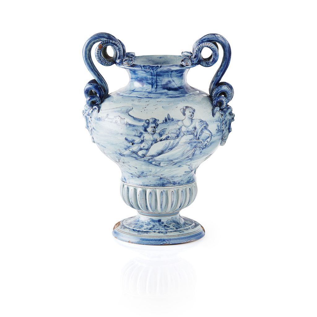 Appraisal: CANTIGALLI FAIENCE VASE IN THE SAVONA STYLE TH CENTURY of