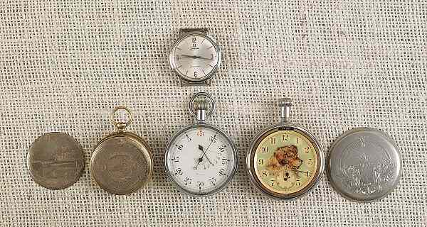 Appraisal: Swiss pocket watch retailed by Abercrombie and Fitch together with