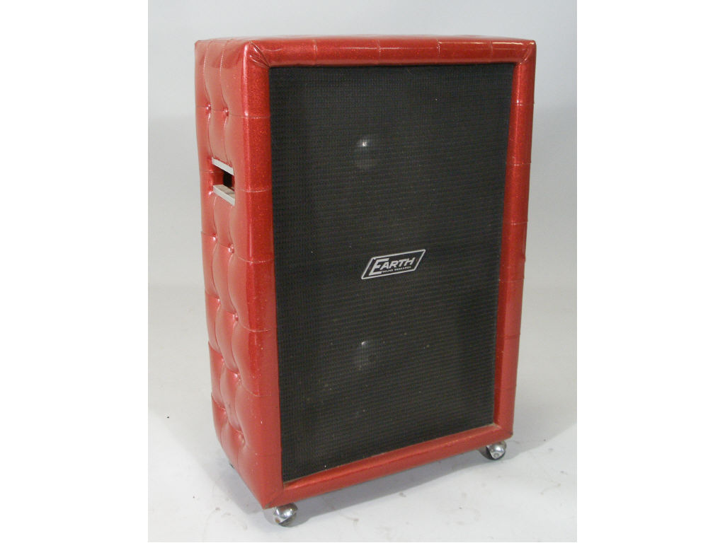 Appraisal: Vintage Earth B- Amplifier Cabinet serial heavily padded metallic red