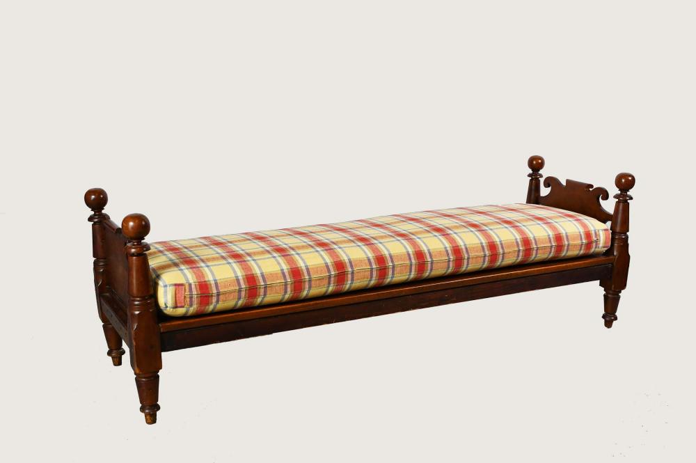 Appraisal: AMERICAN FEDERAL WALNUT DAYBEDCirca previously a daybed The later rectangular