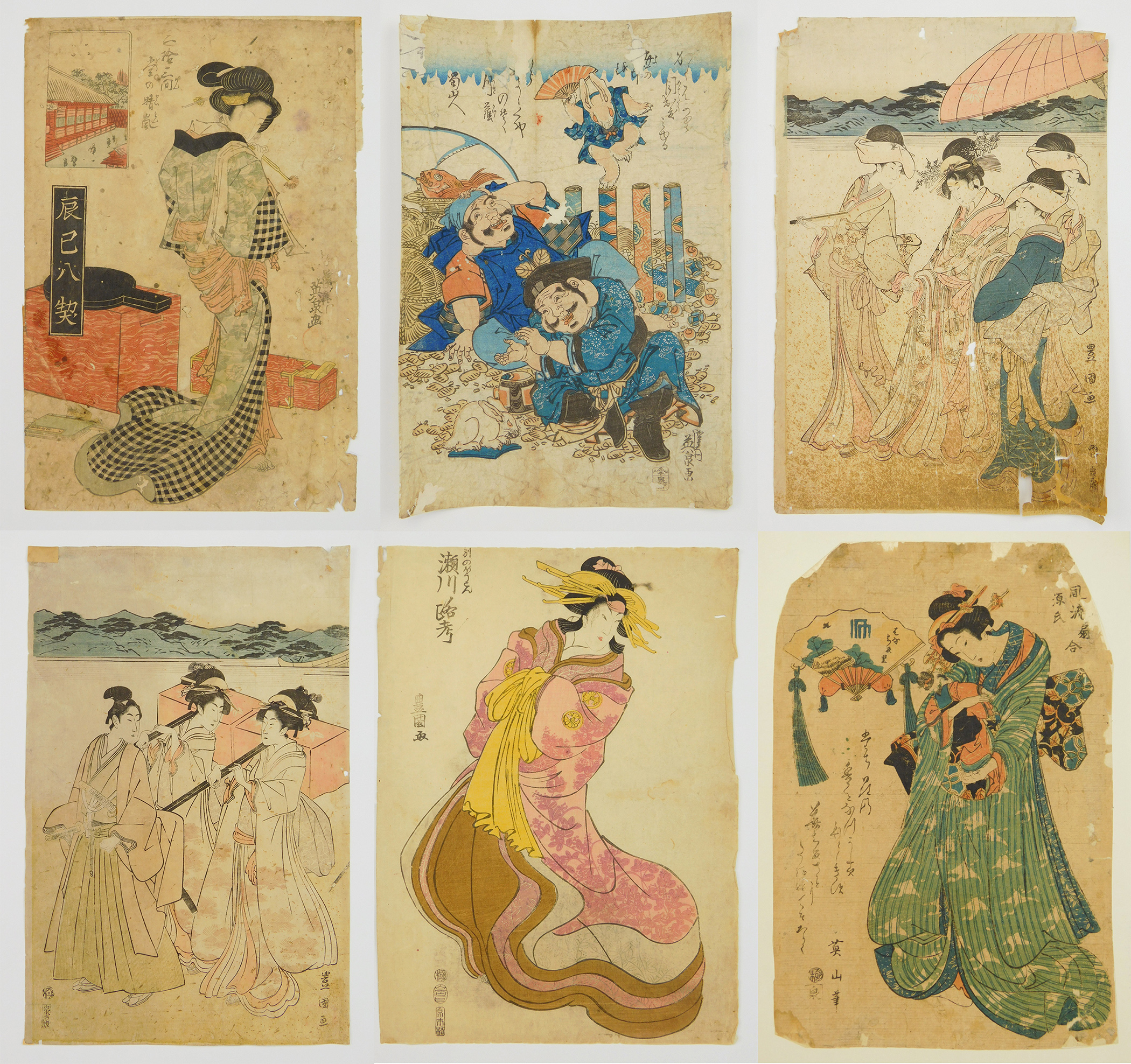 Appraisal: Japanese woodblocks in colors Toyokuni I Utagawa - - Actress-