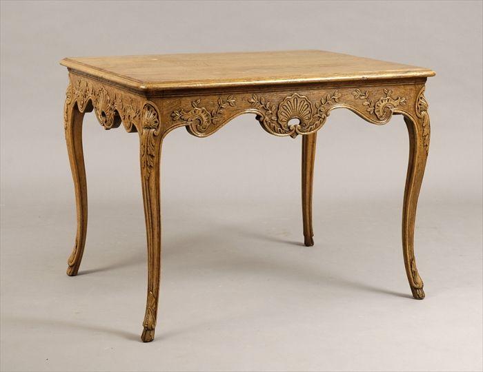 Appraisal: R gence-Style Carved Oak Side Table x x in Provenance