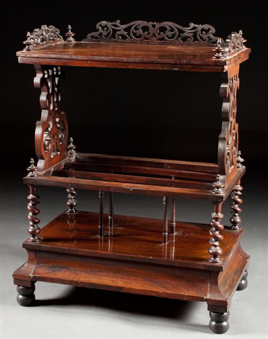 Appraisal: Elizabethan Revival carved rosewood music stand third quarter- th century