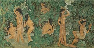 Appraisal: SCHOOL OF ARIE SMIT th century Balinese Women Acrylic on