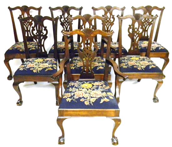 Appraisal: Eight dining room chairs two armchairs and six side Centennial