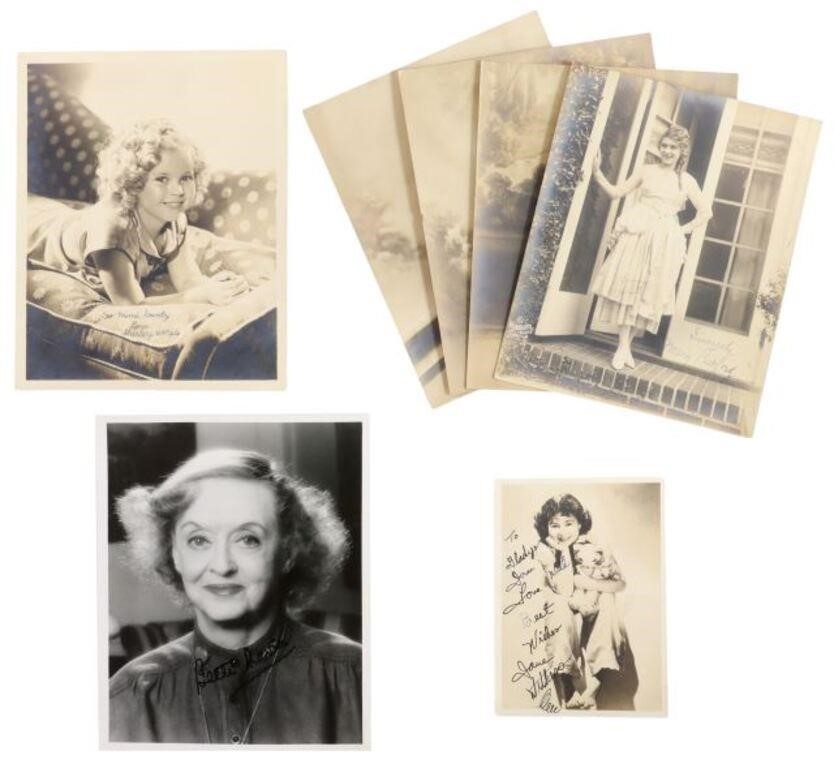 Appraisal: lot of Hollywood photos signed Shirley Temple Shirley Jane Temple