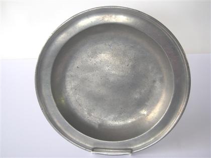 Appraisal: Pewter deep dish thomas danforth II middletown connecticut - Diam