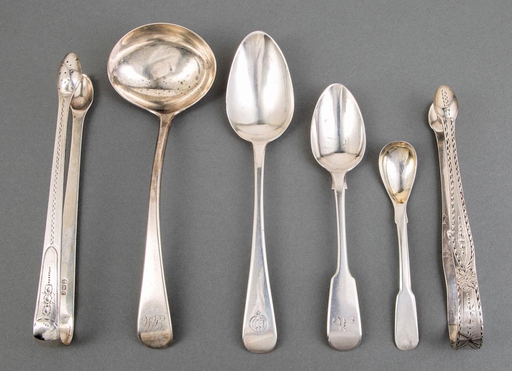 Appraisal: Group of Late Georgian Sterling Silver Flatware most London incl