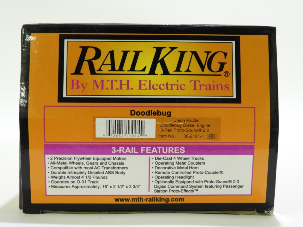 Appraisal: RAIL KING UNION PACIFIC DOODLEBUG DIESEL ENGINE United States ContemporaryThree