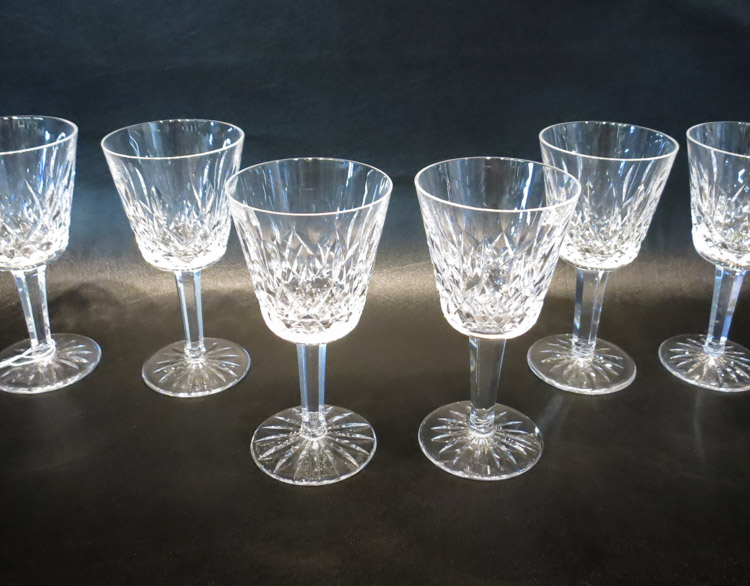 Appraisal: SET OF FIFTEEN WATERFORD CUT CRYSTAL CLARETS Lismore pattern Height