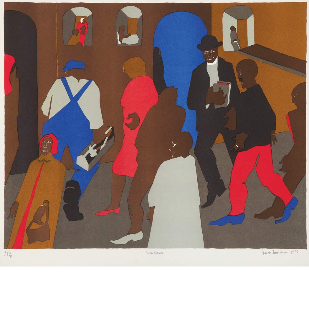 Appraisal: Jacob Lawrence WINDOWS N L - Color offset lithograph signed