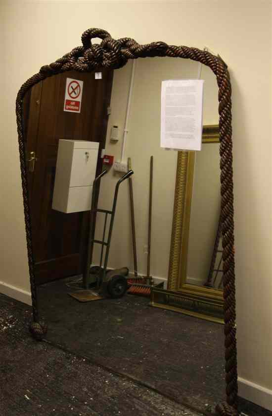 Appraisal: A large Victorian carved mahogany overmantel mirror by C A