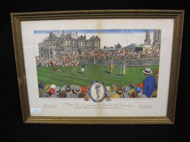 Appraisal: Golf Print ''Robert Tyre Jones Jr Winning The British Open