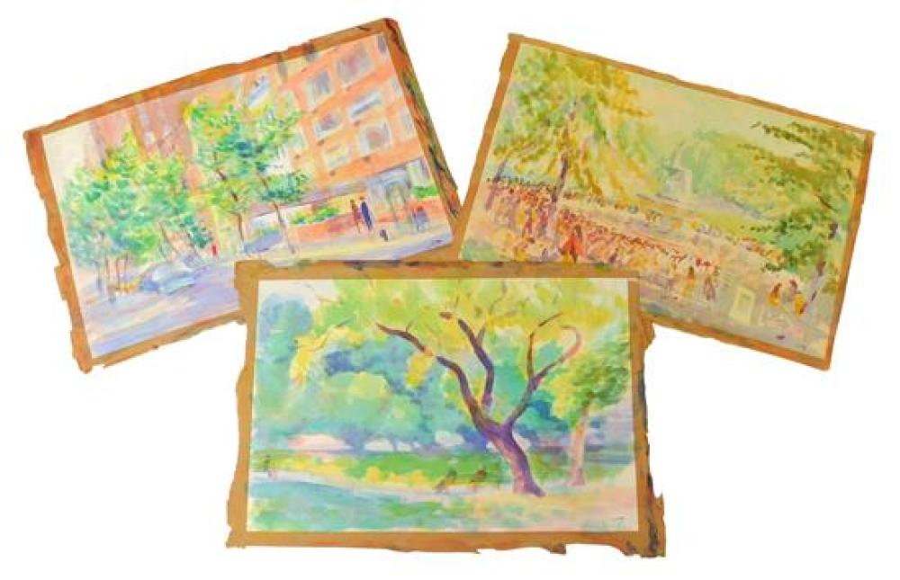 Appraisal: Albert Sway American b untitled watercolors two likely of Central