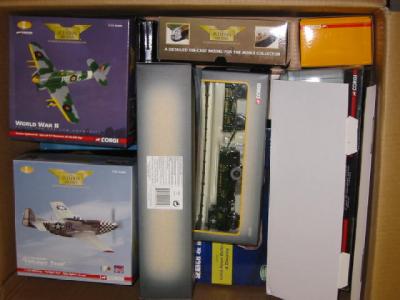 Appraisal: Seven Corgi Commercial and seven plane models boxed M