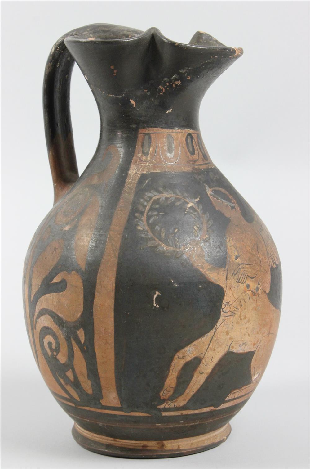 Appraisal: GREEK GRAND TOUR HANDLED JUG h in Provenance Estate of