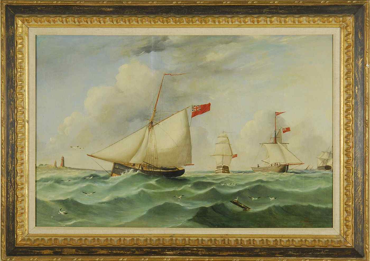 Appraisal: JAMES WHELDONBritish - Ships navigating a busy channel Signed lower