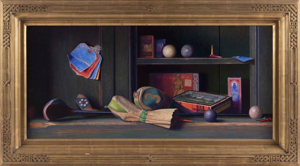 Appraisal: SID WILLIS NEW HAMPSHIRE MASSACHUSETTS B GOLF-THEMED STILL LIFE OIL