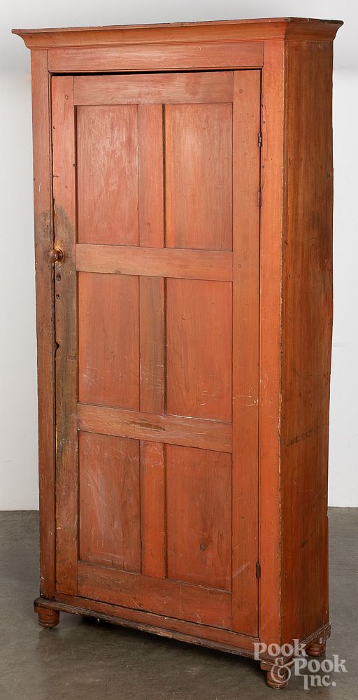 Appraisal: Pennsylvania painted poplar cupboard th c Pennsylvania painted poplar cupboard