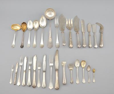 Appraisal: A Large Collection of Austro-Hungarian Silver Flatware All monogrammed with