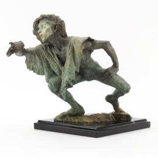 Appraisal: Richard MacDonald American b Patinated Bronze Sculpture La Fuite du