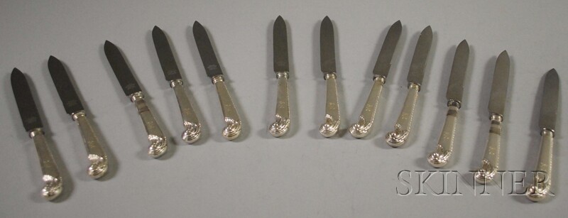 Appraisal: Set of Twelve Birks Sterling Silver-handled Fruit Knives