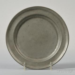 Appraisal: Pewter Plate Frederick Bassett II New York New York -