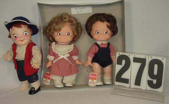 Appraisal: Lot of Campbell's Kid Soup Dolls Set of inches tall