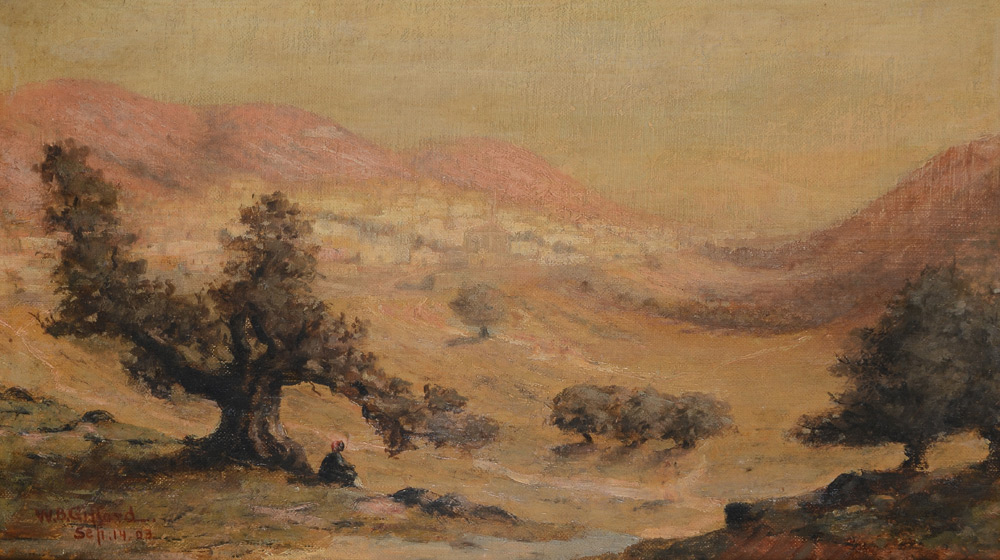 Appraisal: GIFFORD William Birdsall American - Vast Orientalist Landscape ''Nazareth from