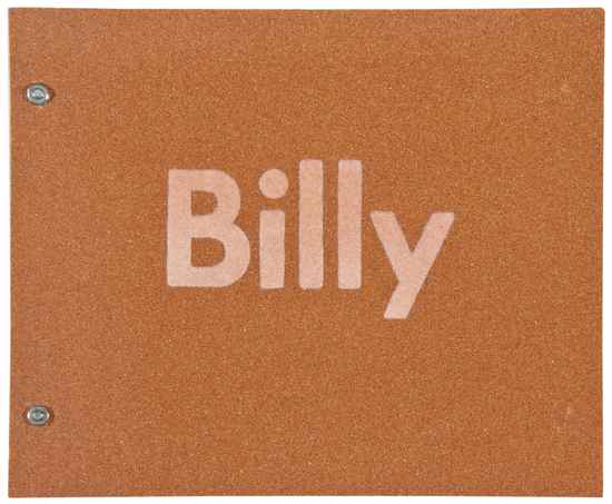 Appraisal: Ed Ruscha b Billy the book comprising a pink flocked