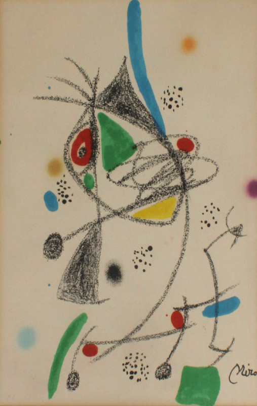 Appraisal: MIRO Joan French - ''Maravillas '' Lithograph sight size ''