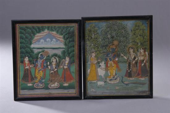 Appraisal: ANONYMOUS Indian th- th century Krishna Ink and color on