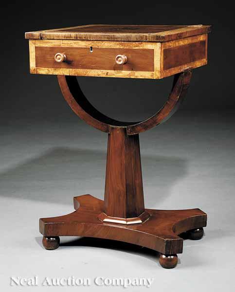 Appraisal: A Biedermeier Inlaid Walnut and Maple Games Table th c