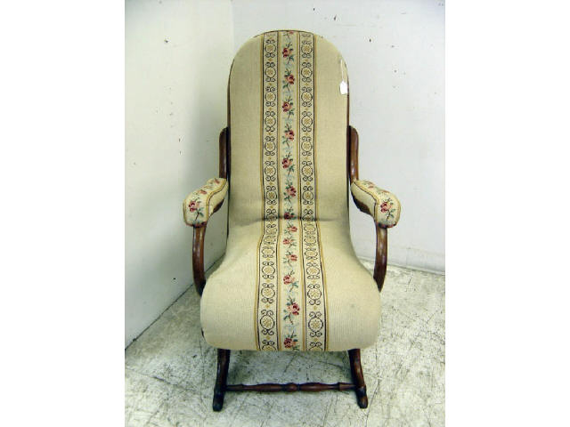 Appraisal: NEEDLEPOINT ROCKER