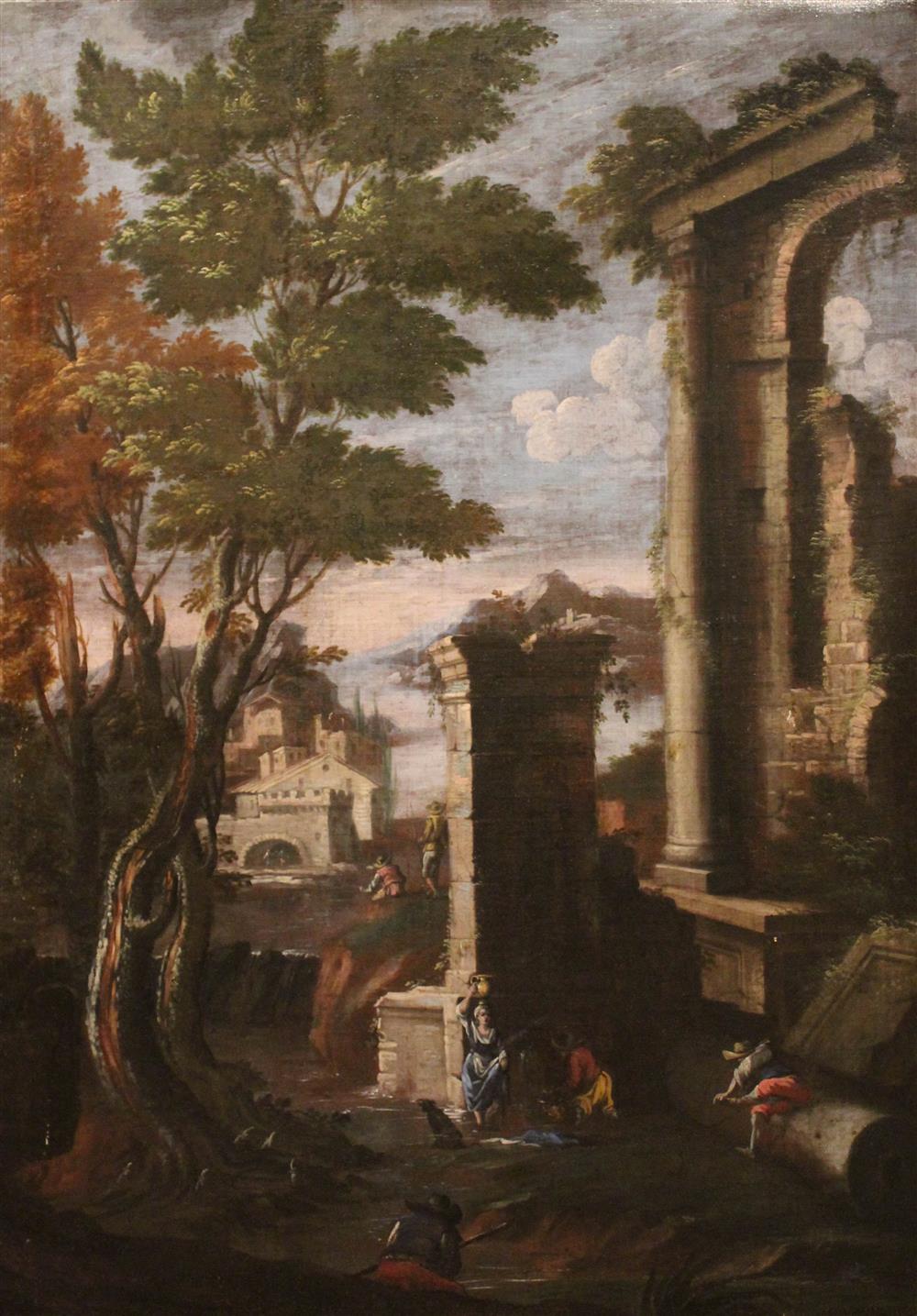 Appraisal: ATTRIBUTED TO BARTOLOMEO PEDON ITALIAN - ARCHITECTURAL CAPRICHO Oil on