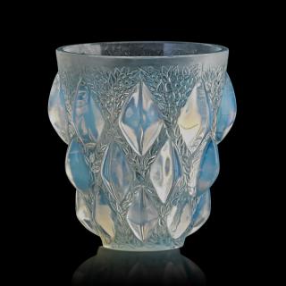 Appraisal: LALIQUE Rampillon vase opalescent glass LALIQUE Rampillon vase France des