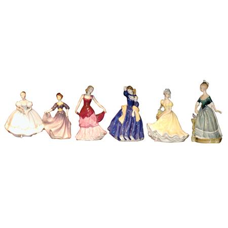 Appraisal: Group of Six Royal Doulton Figures of Dancing Ladies Estimate