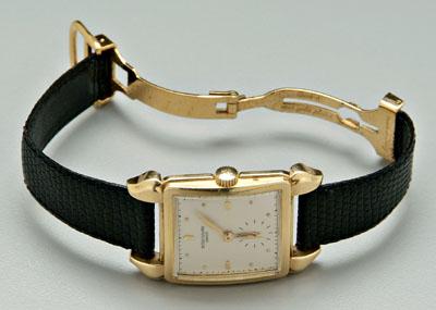 Appraisal: Gent s Patek Philippe wristwatch square kt gold case -