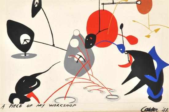 Appraisal: ALEXANDER CALDER - A Piece of my Workshop silkscreen on