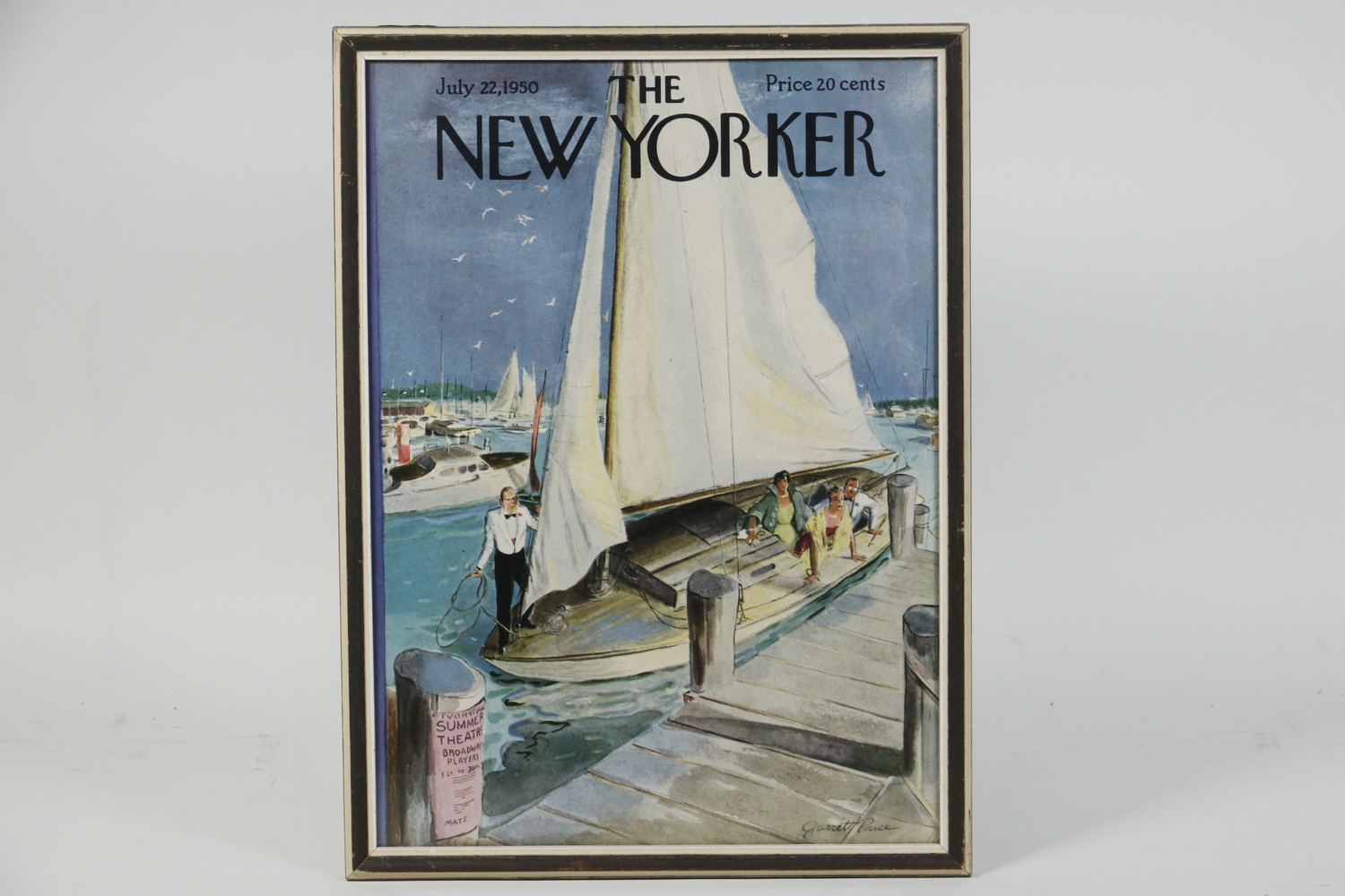 Appraisal: FRAMED NEW YORKER MAGAZINE COVER July New Yorker cover by