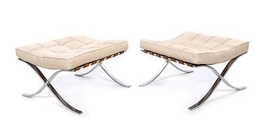 Appraisal: Ludwig Mies van der Rohe German - Pair of Barcelona