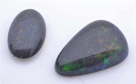 Appraisal: TWO LOOSE TREATED OPALS