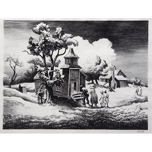 Appraisal: Thomas Hart Benton In the Ozarks lithograph x pencil signed